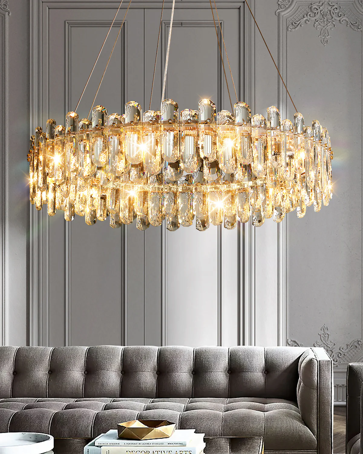 WOMO Crystal Round Chandelier-WM2406 - Image 4