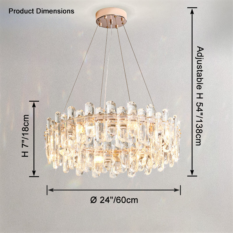 WOMO Crystal Round Chandelier-WM2406 - Image 9