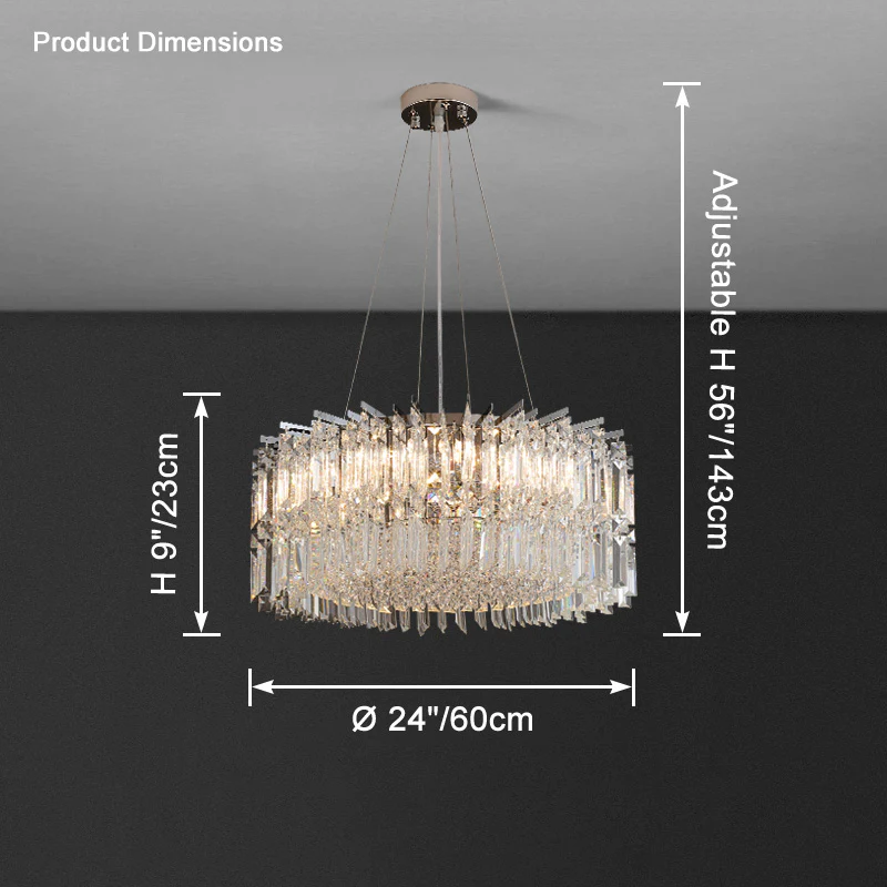 WOMO Round Crystal Chandelier-WM2626 - Image 13