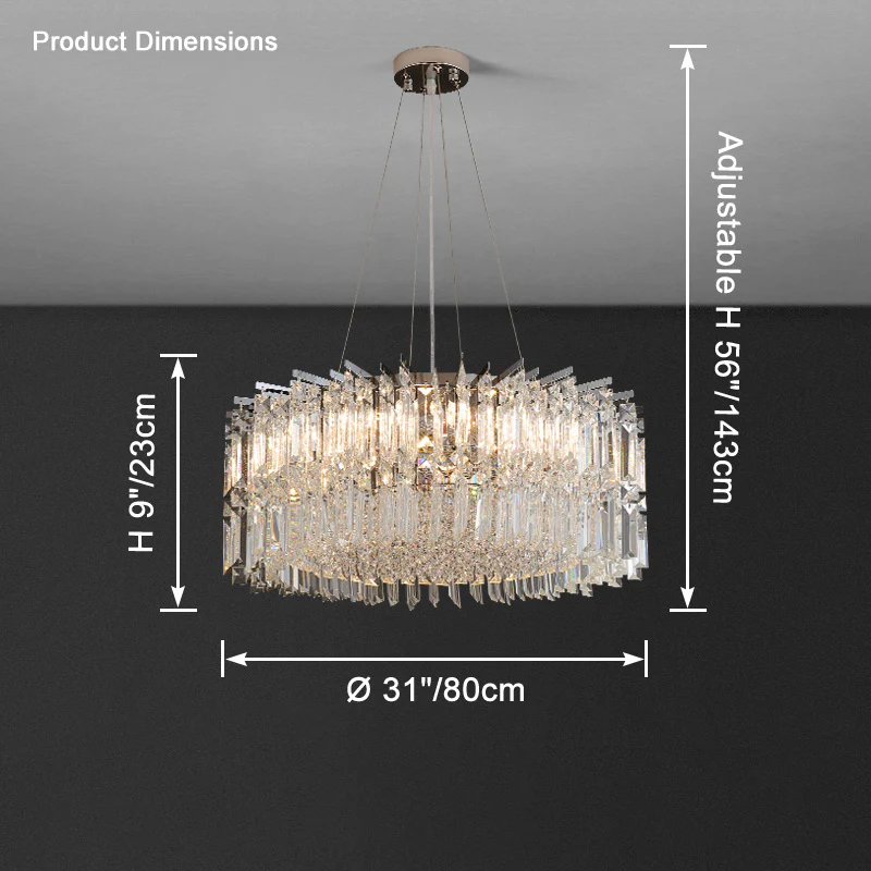 WOMO Round Crystal Chandelier-WM2626 - Image 15