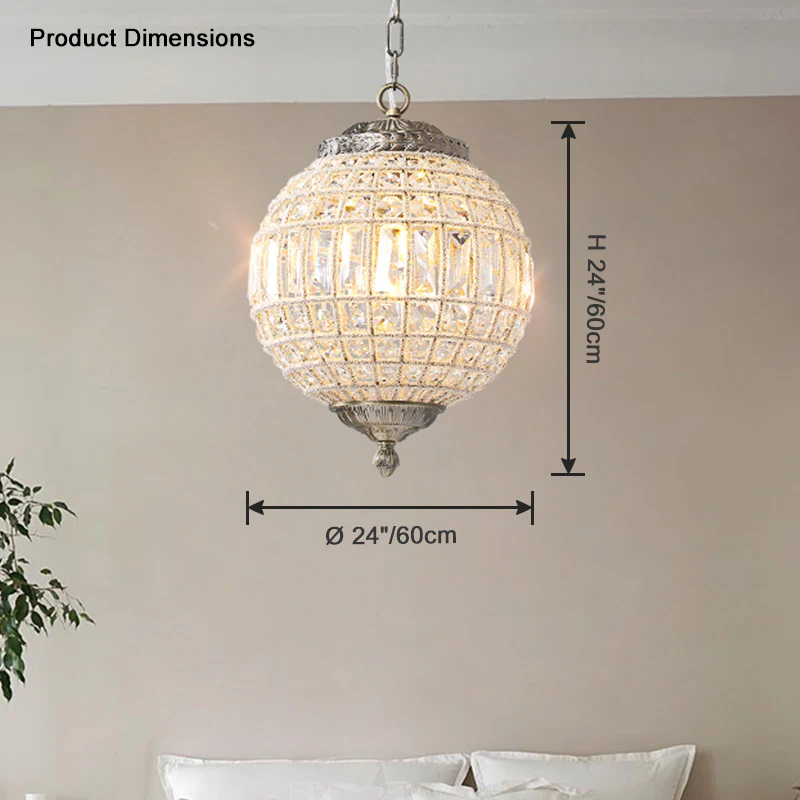 WOMO Crystal Sphere Pendant Light-WM2368 - Image 11
