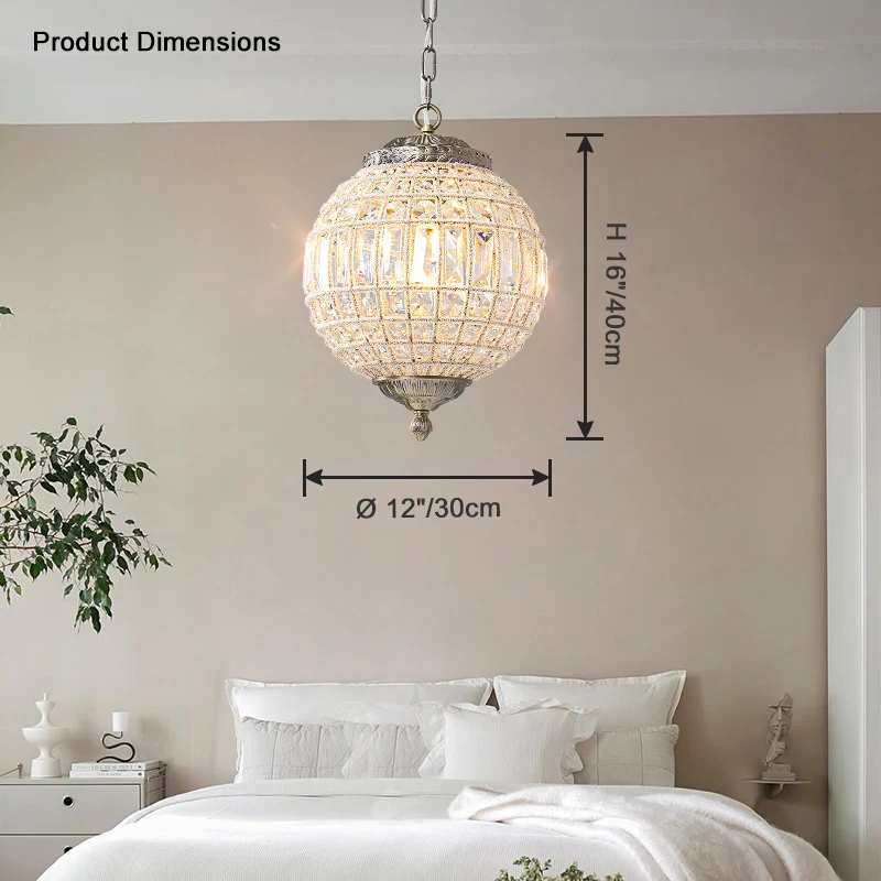 WOMO Crystal Sphere Pendant Light-WM2368 - Image 9
