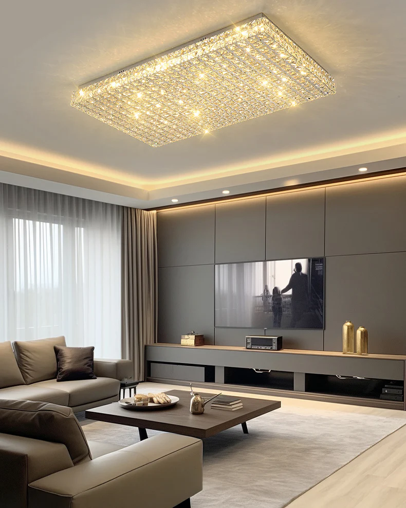 WOMO Crystal Square Flush Mount Ceiling Light-WM1114 - Image 4