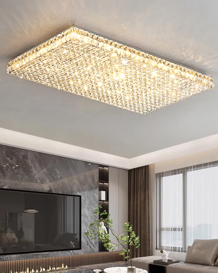WOMO Crystal Square Flush Mount Ceiling Light-WM1114 - Image 5