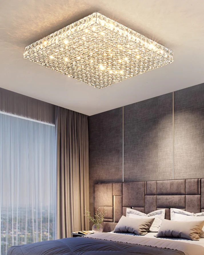 WOMO Crystal Square Flush Mount Ceiling Light-WM1114 - Image 6