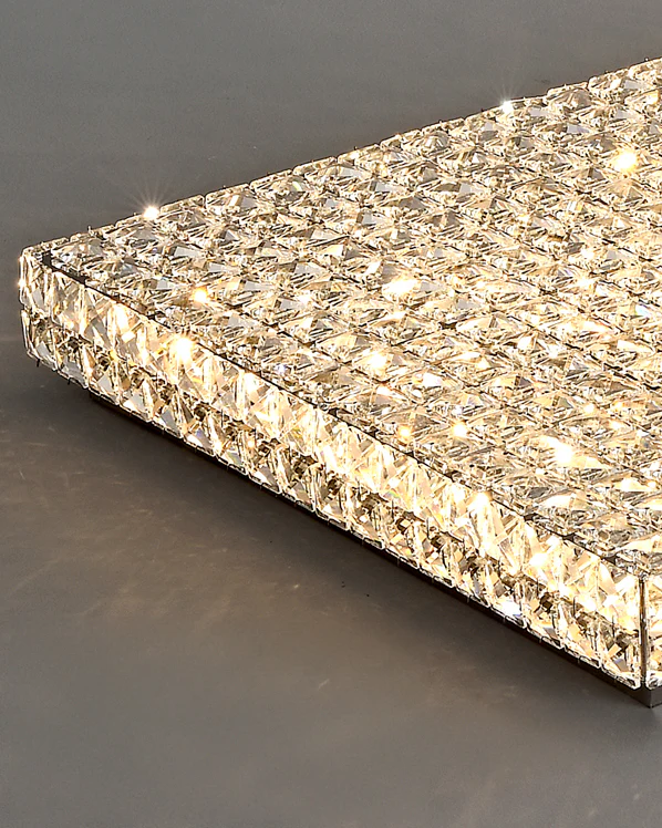 WOMO Crystal Square Flush Mount Ceiling Light-WM1114 - Image 7