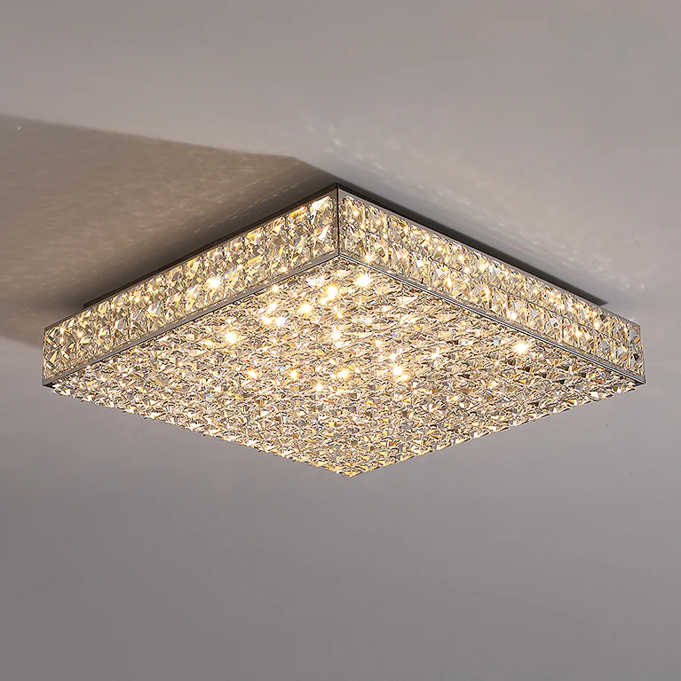 WOMO Crystal Square Flush Mount Ceiling Light-WM1114 - Image 8