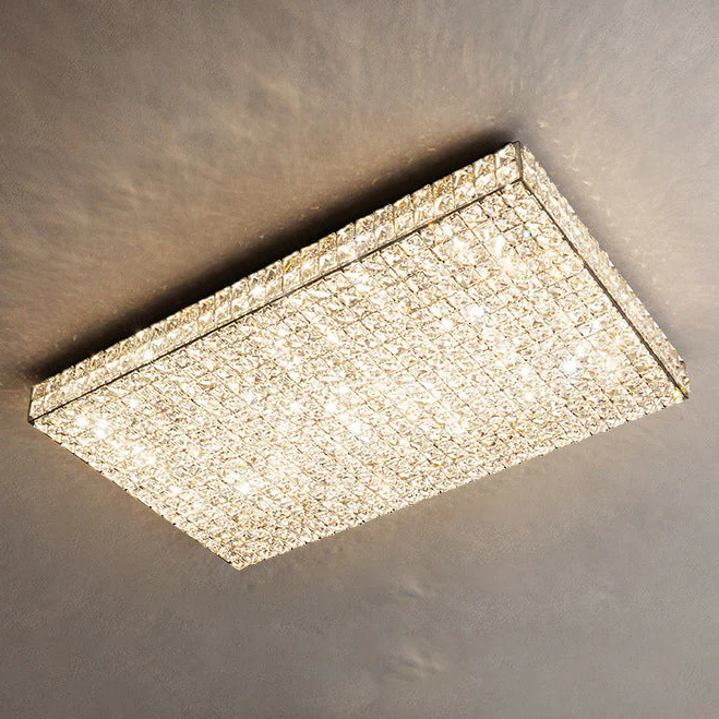 WOMO Crystal Square Flush Mount Ceiling Light-WM1114 - Image 9