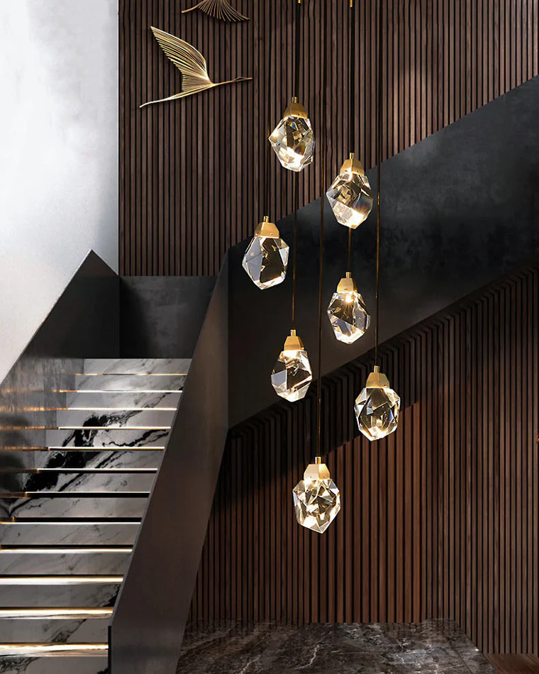WOMO Rock Crystal Rain Chandelier-WM2189 - Image 14