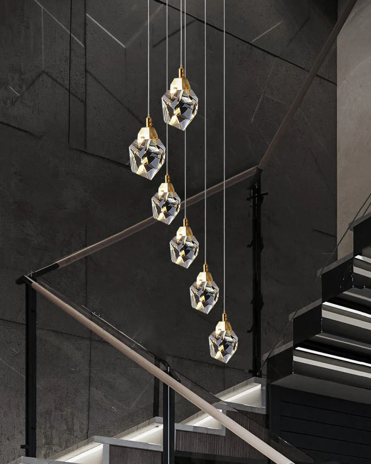 WOMO Rock Crystal Rain Chandelier-WM2189 - Image 15