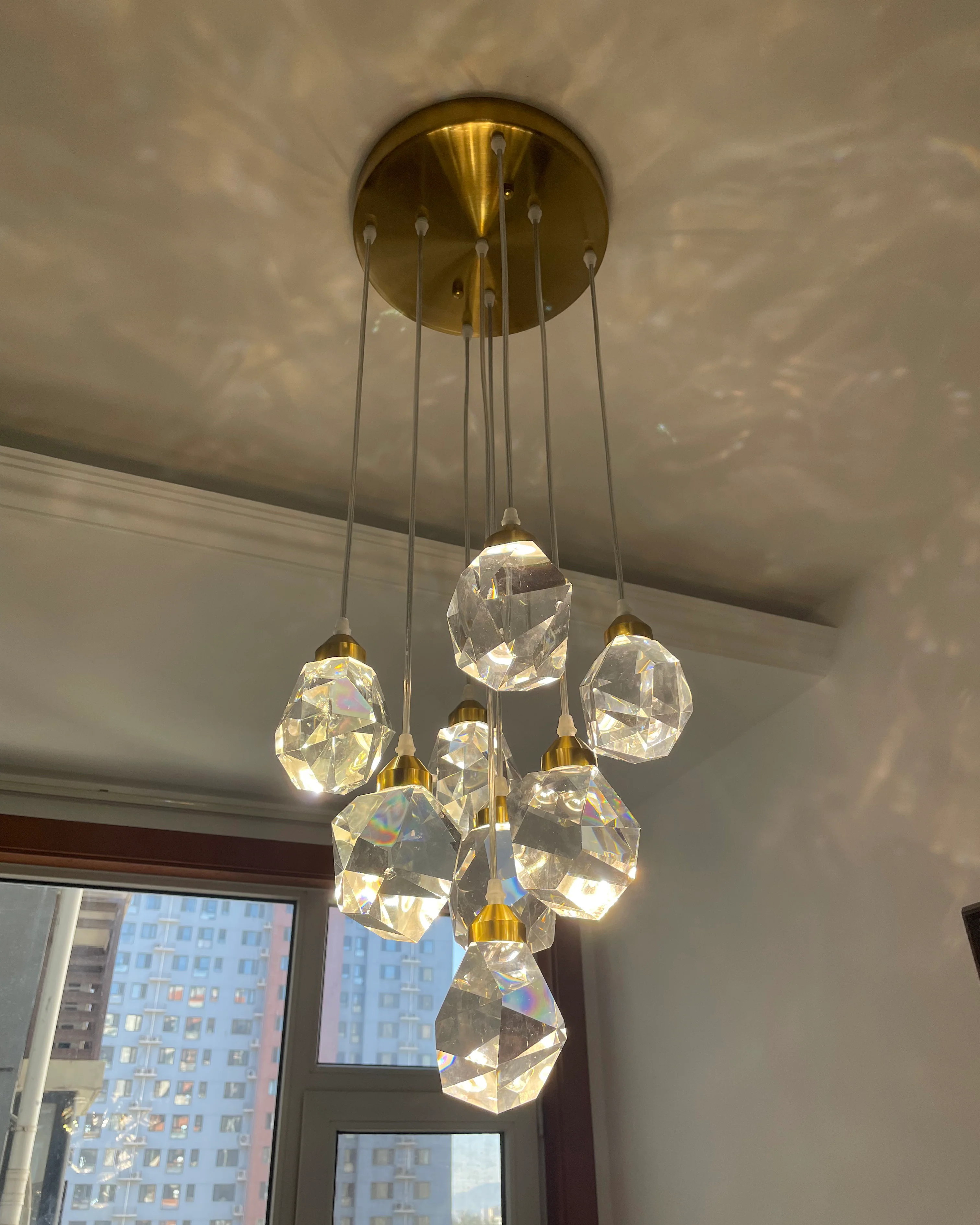 WOMO Rock Crystal Rain Chandelier-WM2189 - Image 18