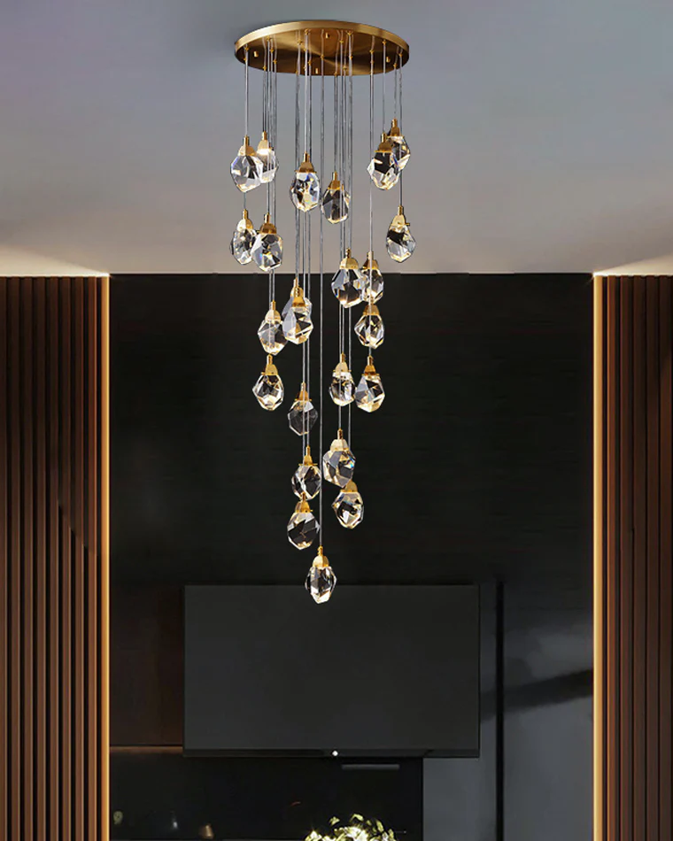 WOMO Rock Crystal Rain Chandelier-WM2189 - Image 24