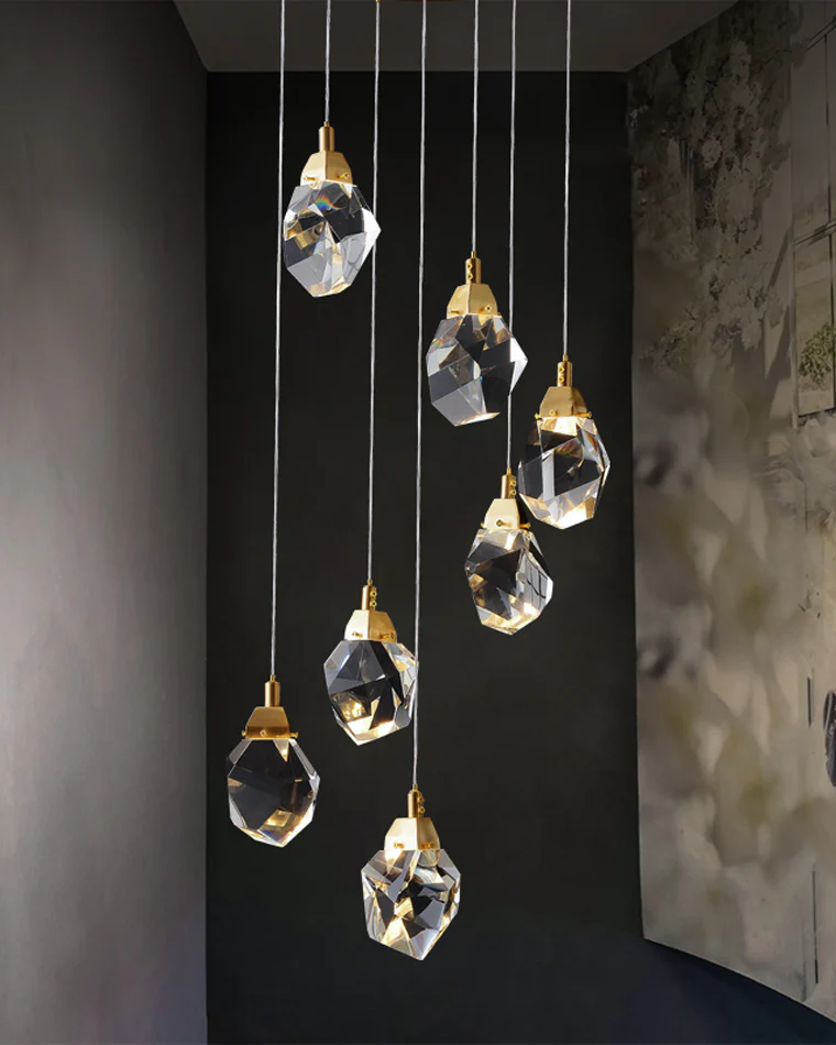 WOMO Rock Crystal Rain Chandelier-WM2189 - Image 28