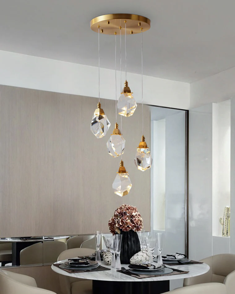 WOMO Rock Crystal Rain Chandelier-WM2189 - Image 3