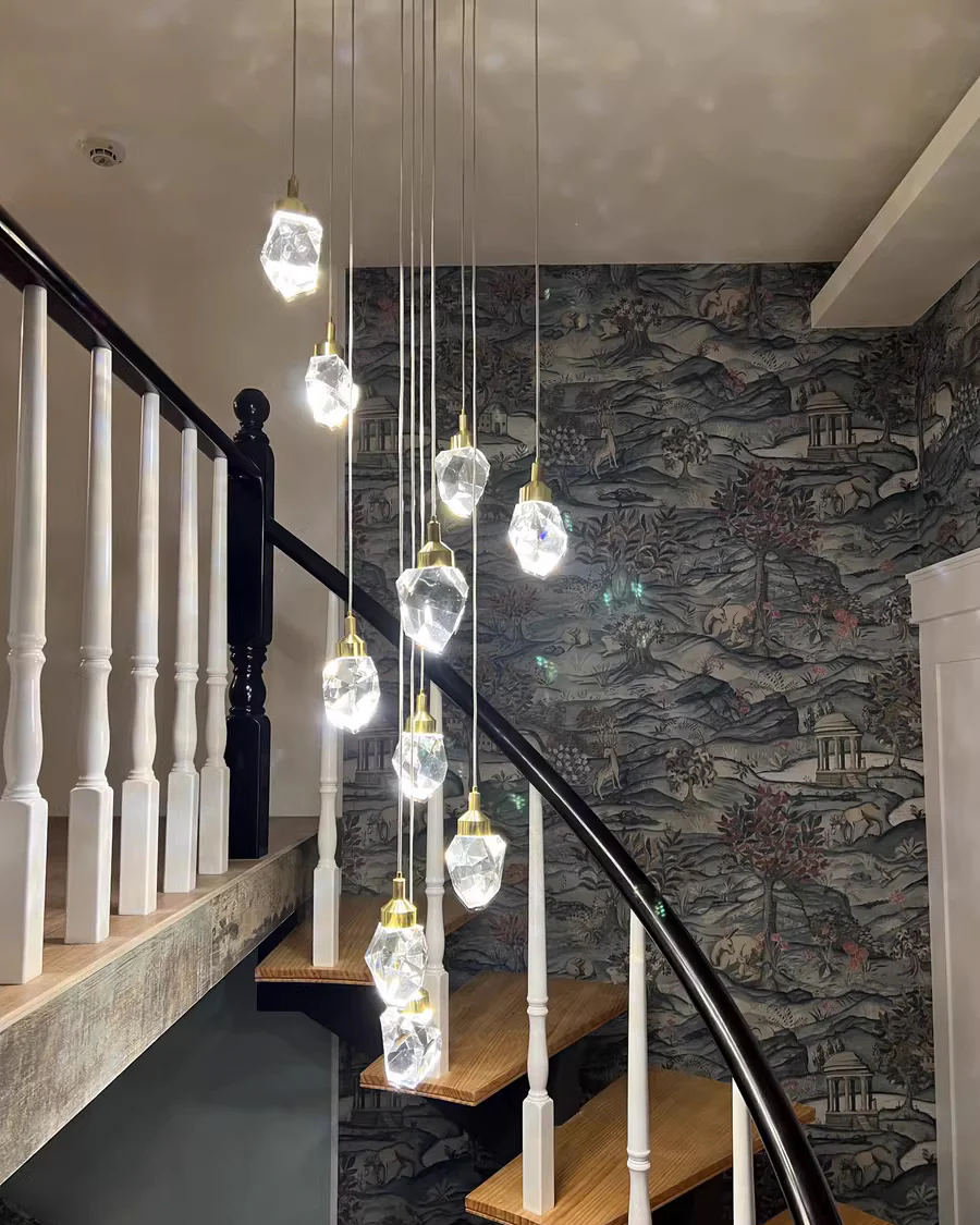 WOMO Rock Crystal Rain Chandelier-WM2189 - Image 31