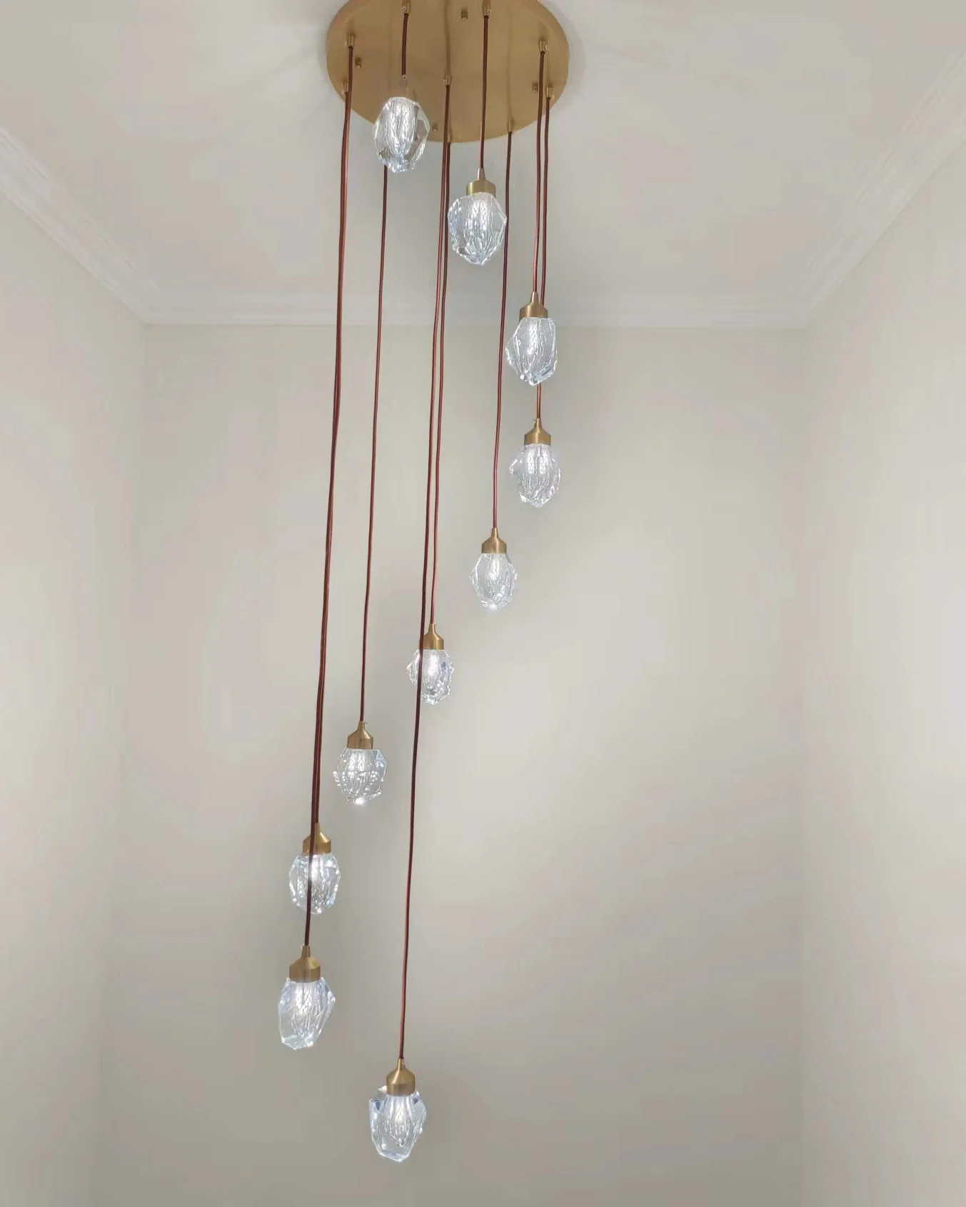 WOMO Rock Crystal Rain Chandelier-WM2189 - Image 34