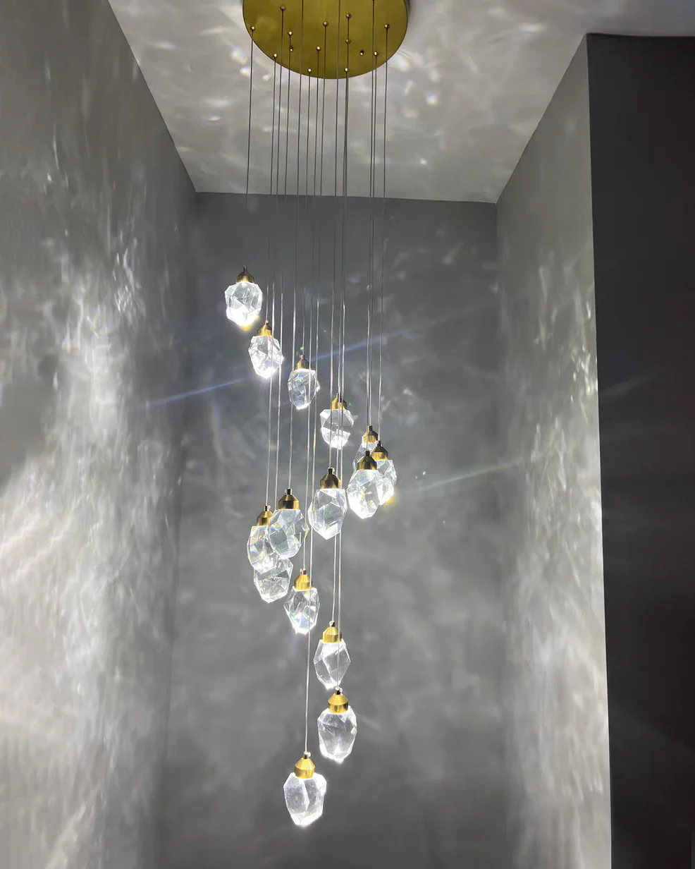 WOMO Rock Crystal Rain Chandelier-WM2189 - Image 35