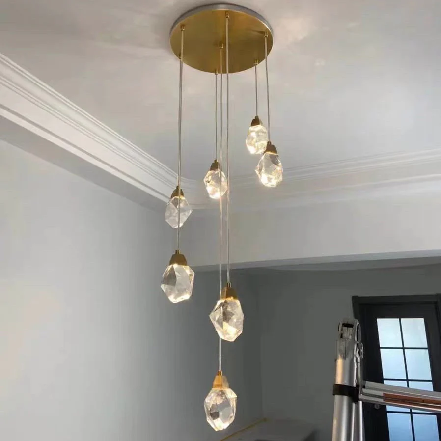 WOMO Rock Crystal Rain Chandelier-WM2189 - Image 42