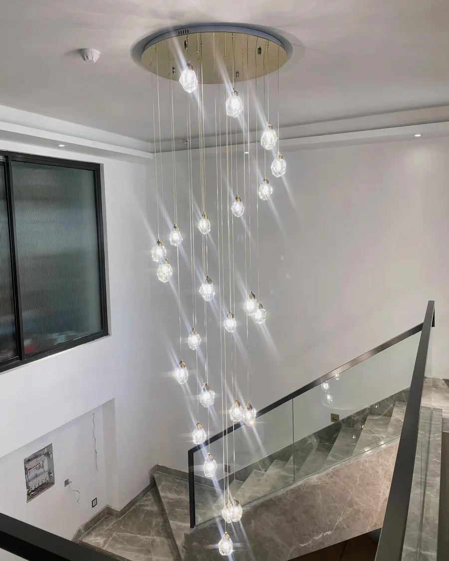 WOMO Rock Crystal Rain Chandelier-WM2189 - Image 43