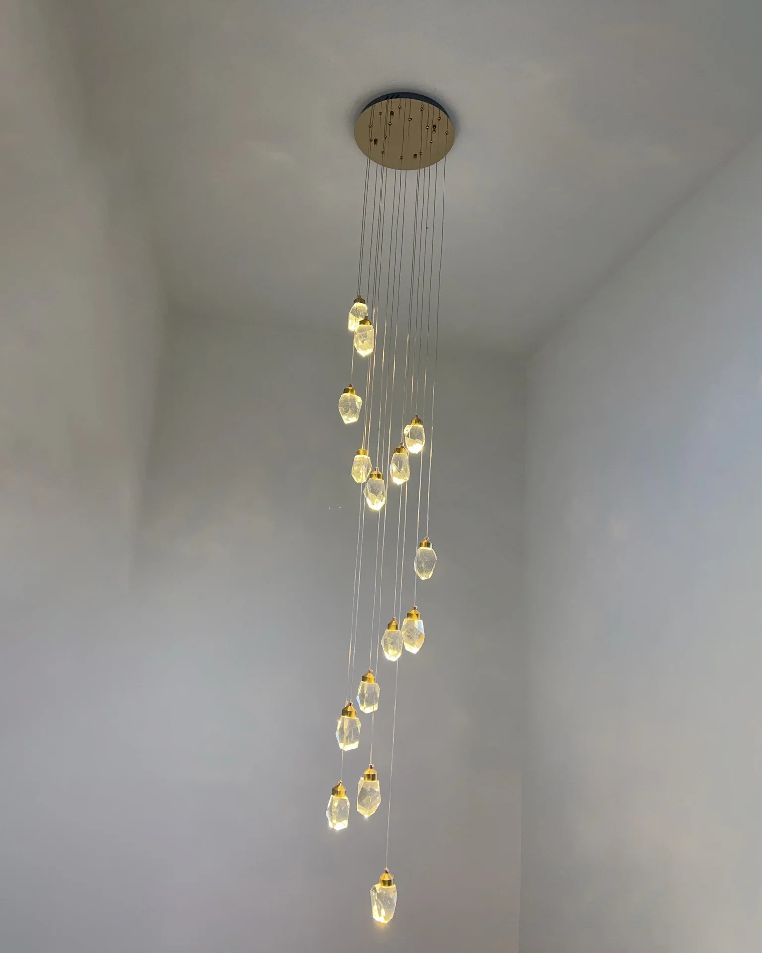 WOMO Rock Crystal Rain Chandelier-WM2189 - Image 45