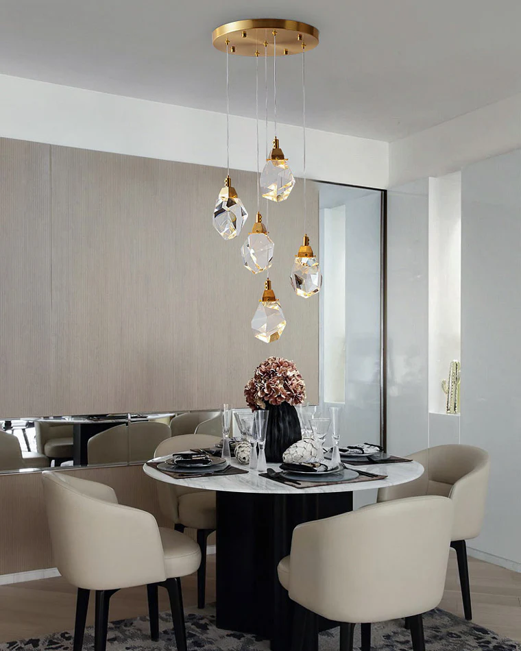 WOMO Rock Crystal Rain Chandelier-WM2189 - Image 5