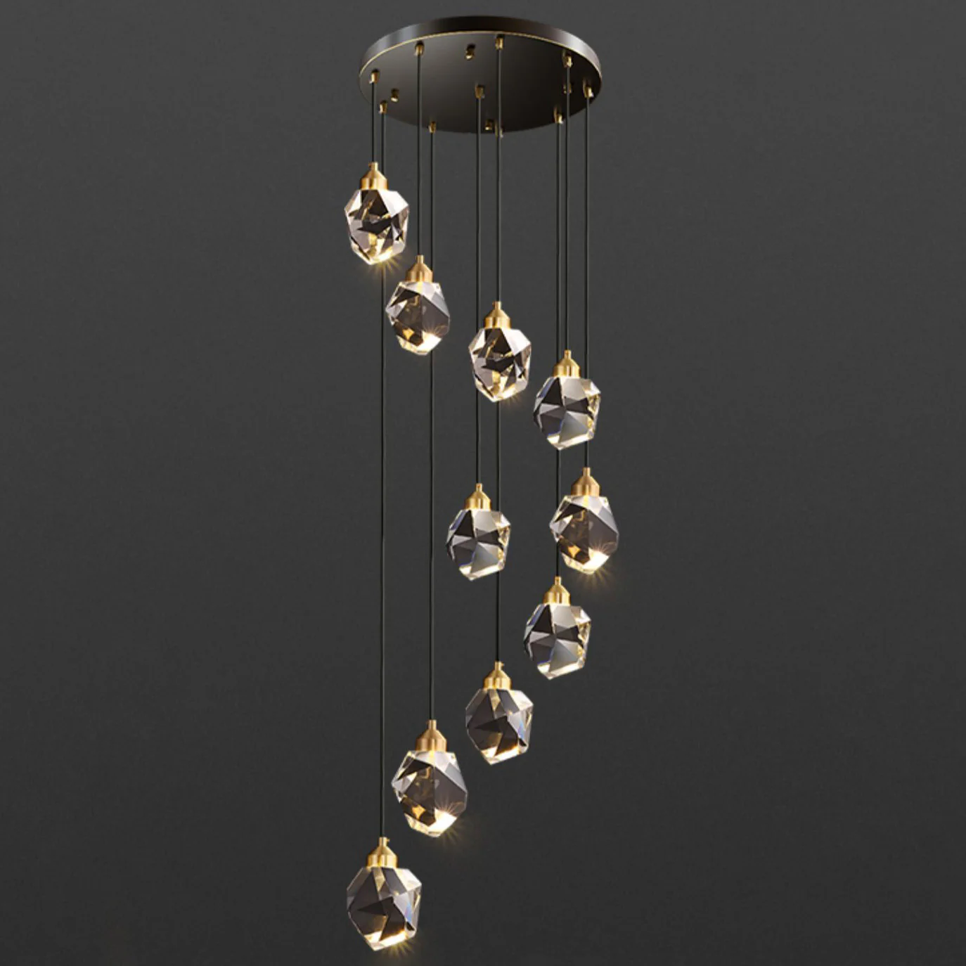 WOMO Rock Crystal Rain Chandelier-WM2189 - Image 59