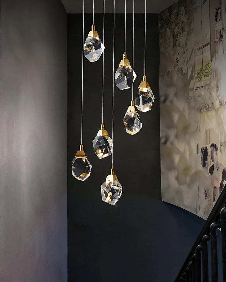 WOMO Rock Crystal Rain Chandelier-WM2189 - Image 7