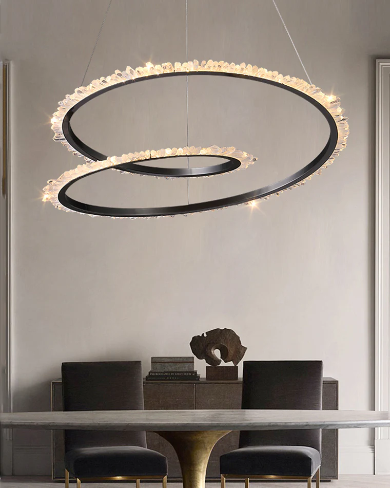 WOMO Rock Crystal Swirl Chandelier-WM2709 - Image 4