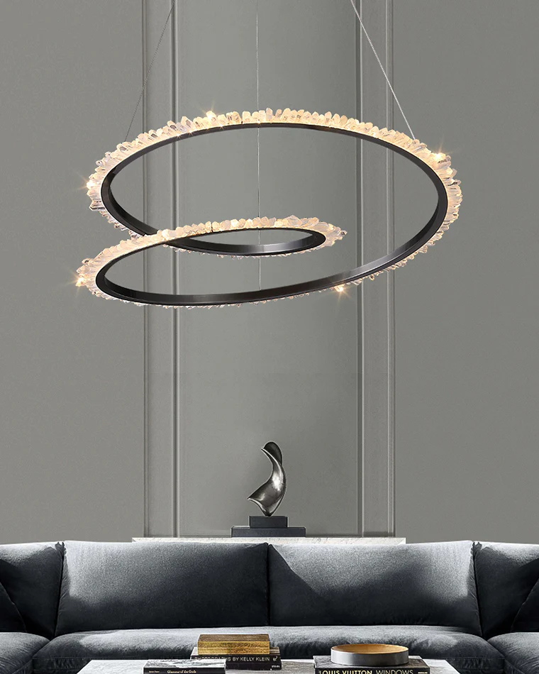 WOMO Rock Crystal Swirl Chandelier-WM2709 - Image 5