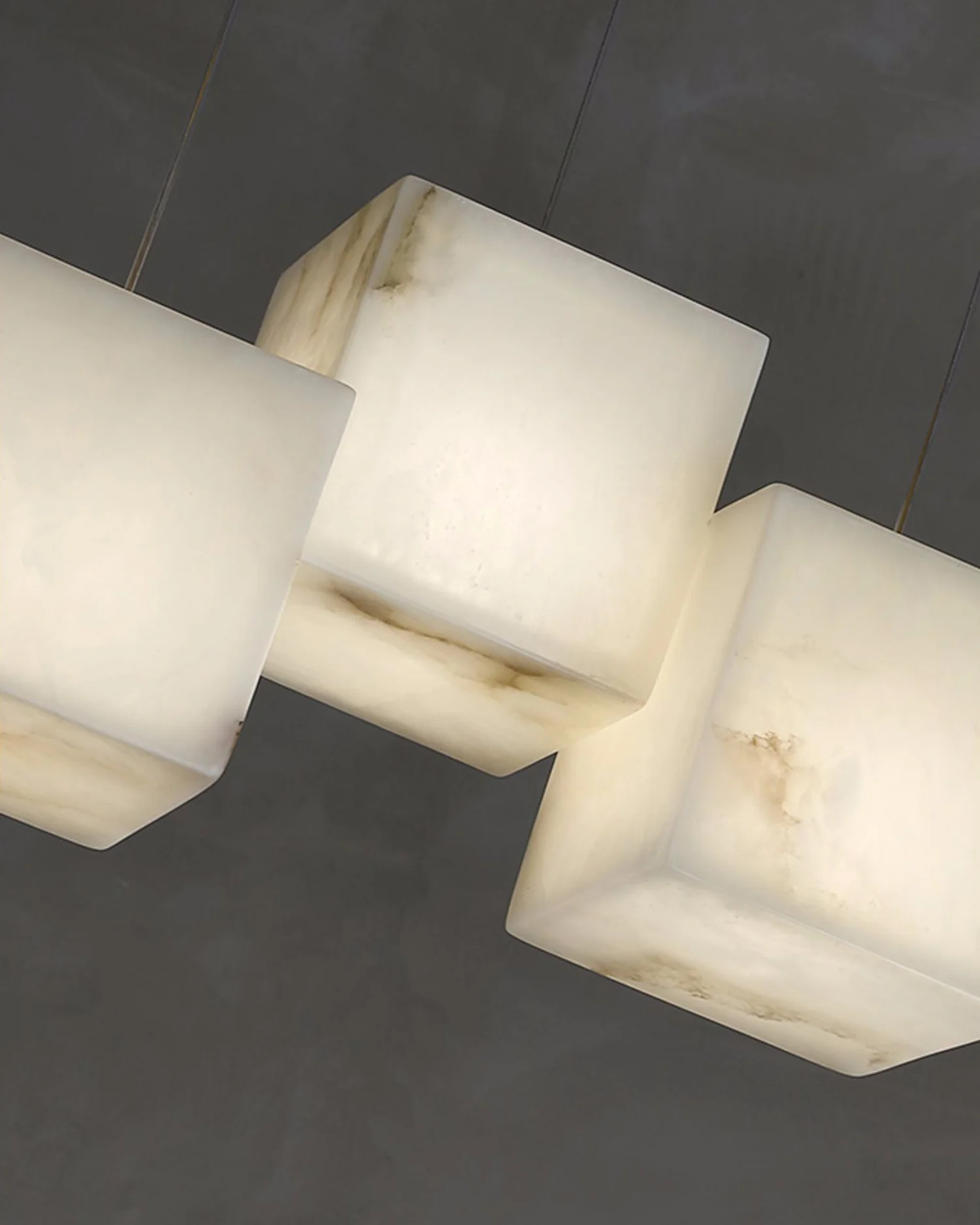 WOMO Cubic Staggered Alabaster Pendant Light-WM2852 - Image 8