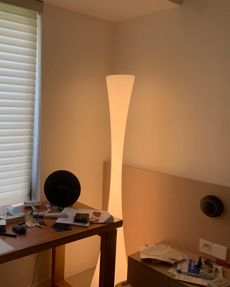 WOMO Tall Cylinder Floor Lamp with Hue Dimmer-WM7043 - Image 2