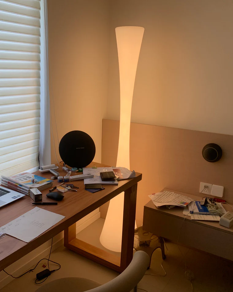 WOMO Tall Cylinder Floor Lamp with Hue Dimmer-WM7043 - Image 4