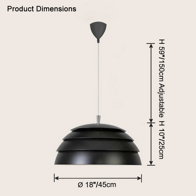 WOMO Scandinavian Dome Pendant Light-WM2743 - Image 19