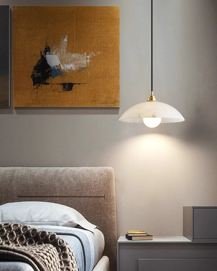 WOMO Dome Alabaster Pendant Light-WM2839 - Image 3