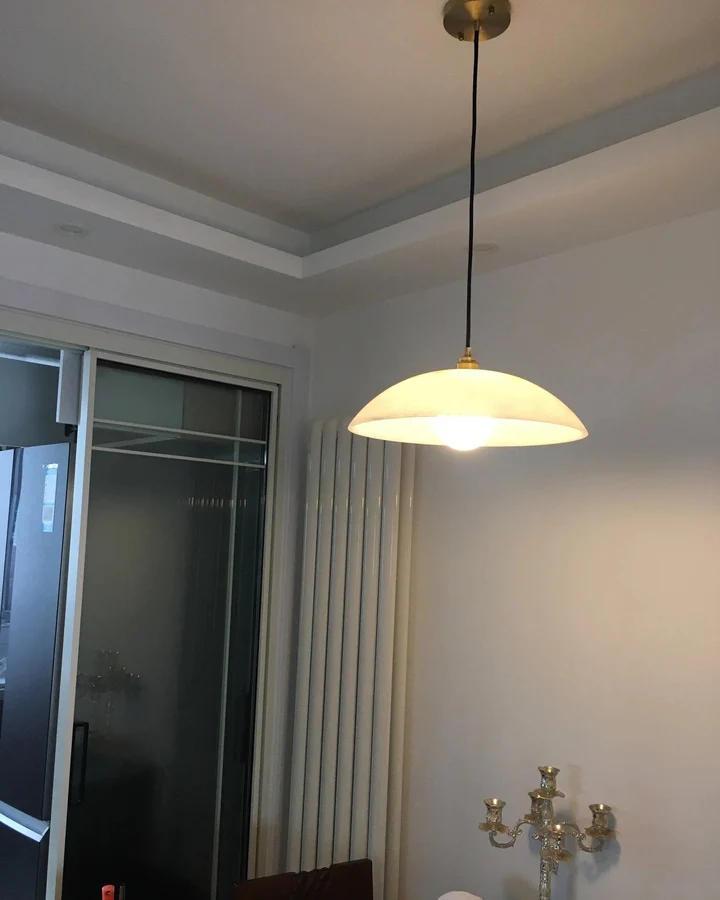 WOMO Dome Alabaster Pendant Light-WM2839 - Image 5