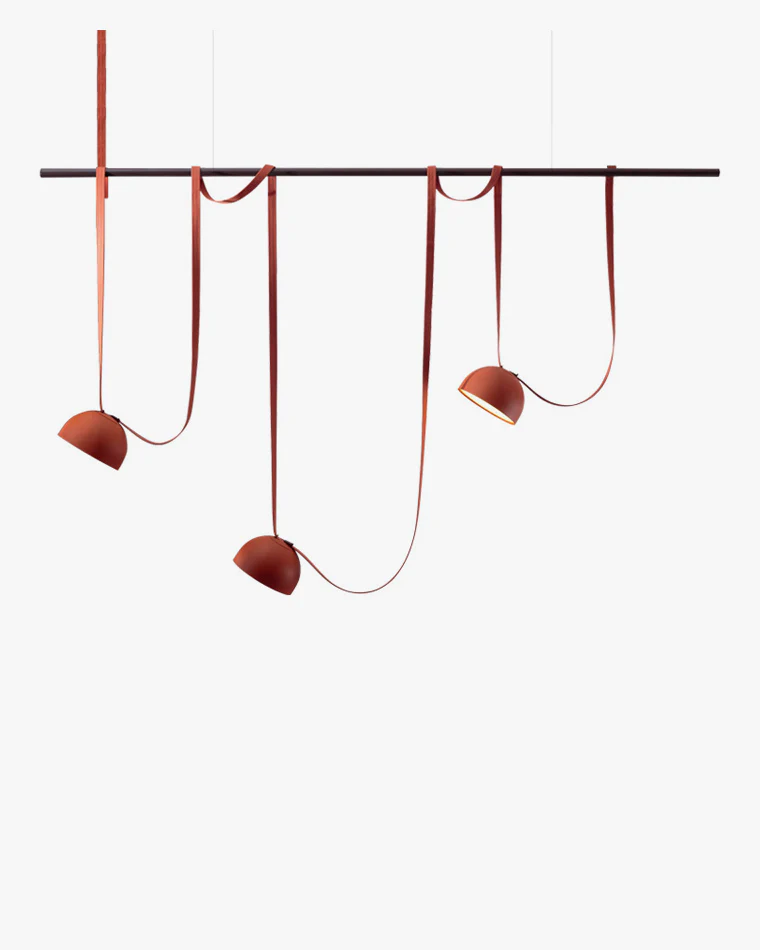 WOMO Dome Leather Linear Chandelier-WM2319