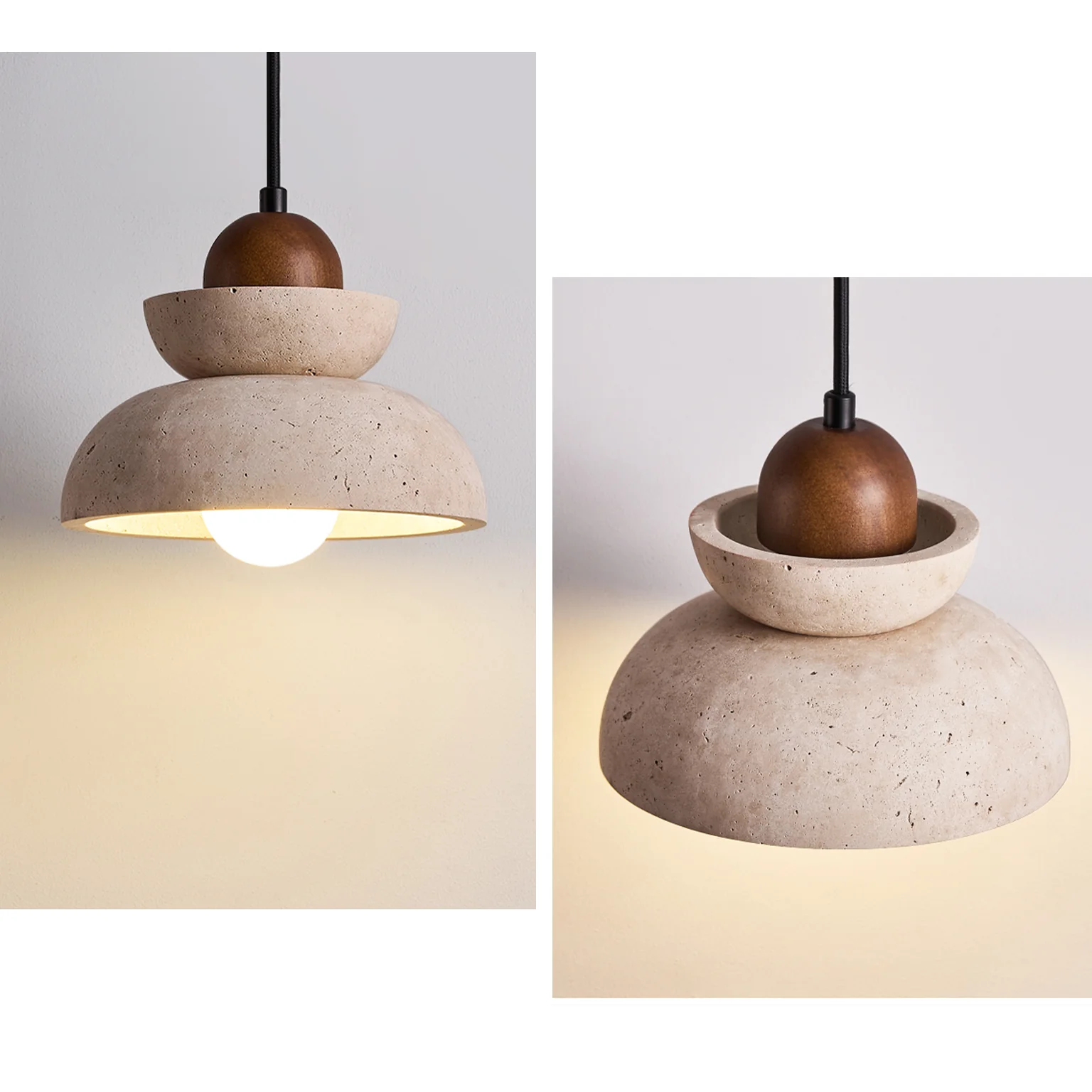 WOMO Dome Travertine Pendant Light-WM3096 - Image 6