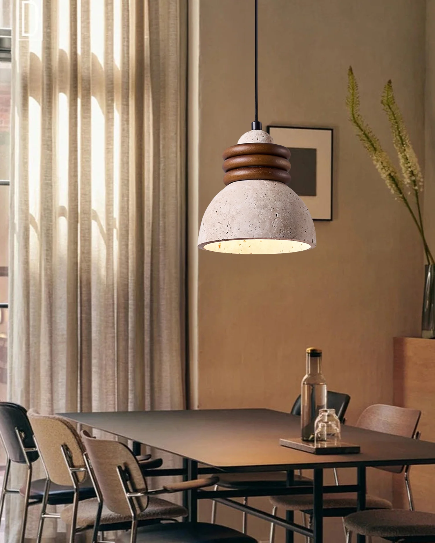 WOMO Dome Travertine Pendant Light-WM3097 - Image 3