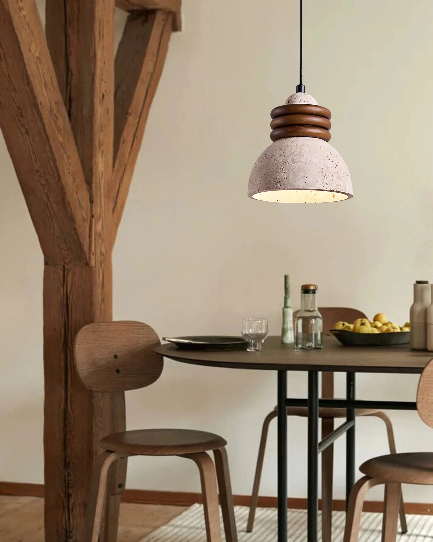 WOMO Dome Travertine Pendant Light-WM3097 - Image 5
