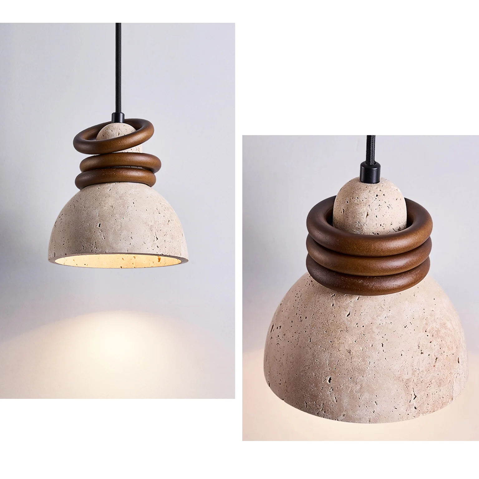 WOMO Dome Travertine Pendant Light-WM3097 - Image 8