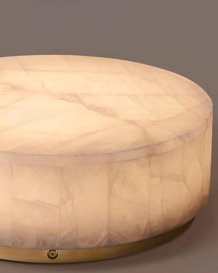 WOMO Drum Alabaster Flush Mount Ceiling Light-WM1143 - Image 11