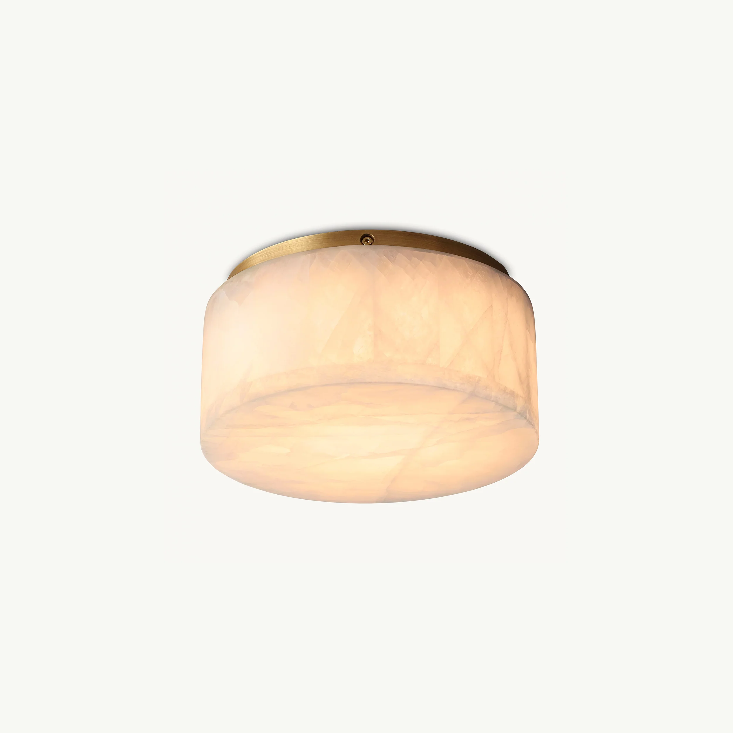WOMO Drum Alabaster Flush Mount Ceiling Light-WM1143 - Image 12