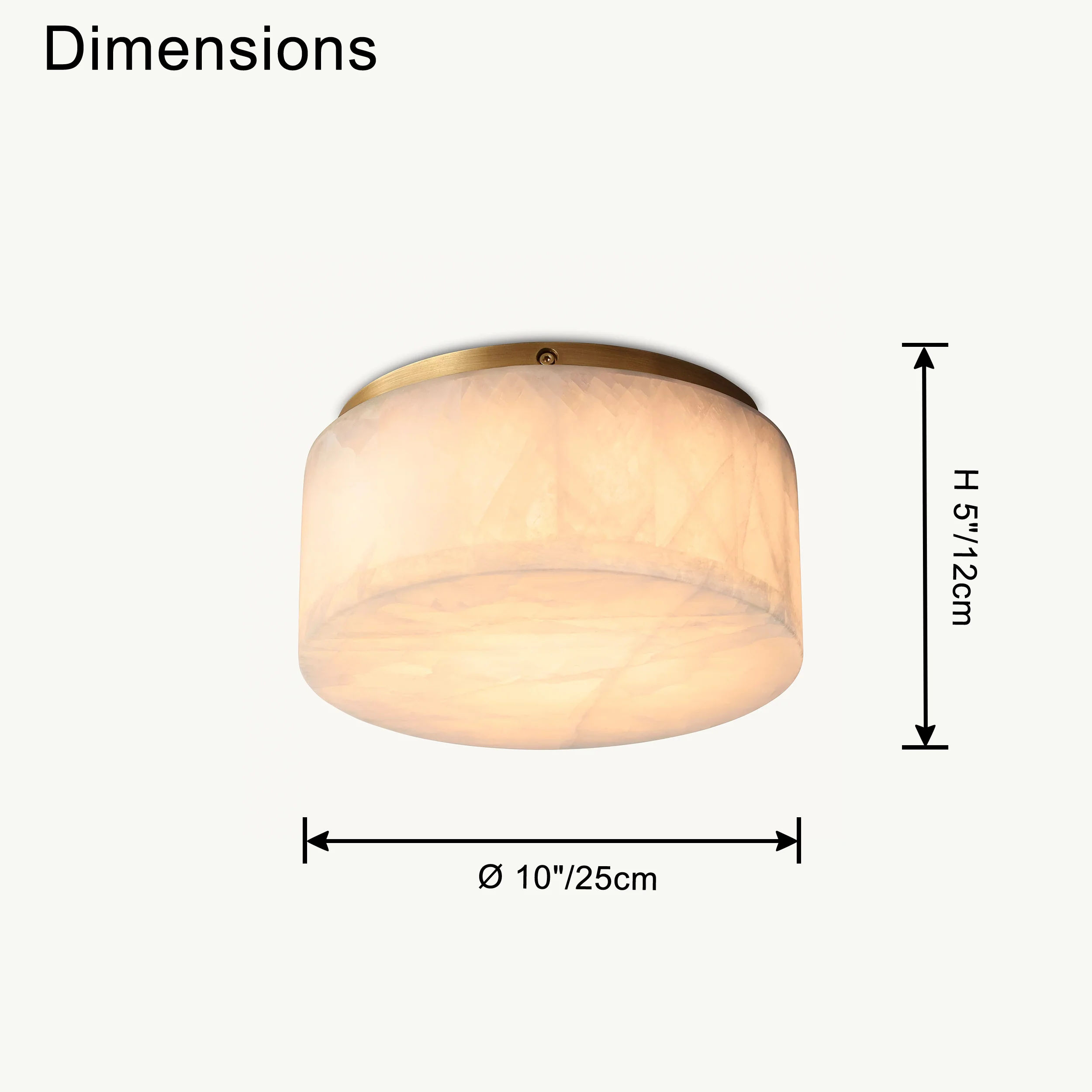 WOMO Drum Alabaster Flush Mount Ceiling Light-WM1143 - Image 13