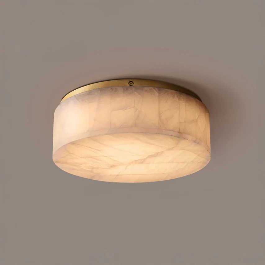 WOMO Drum Alabaster Flush Mount Ceiling Light-WM1143 - Image 14