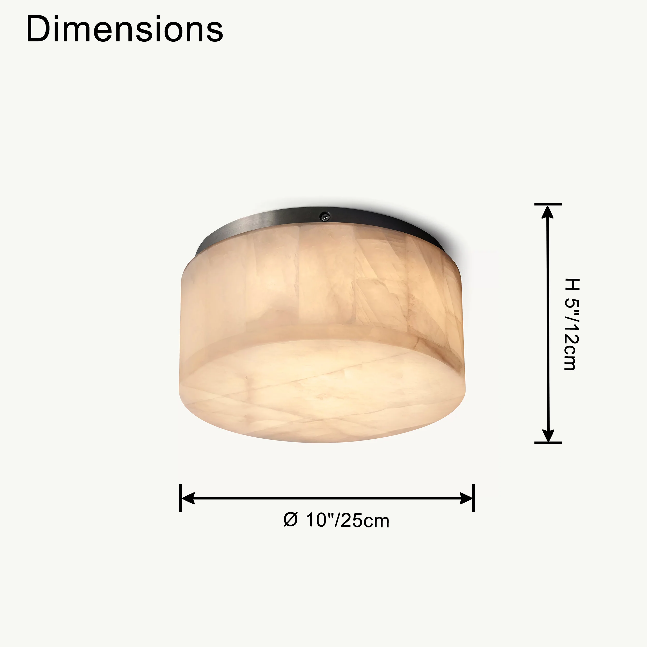 WOMO Drum Alabaster Flush Mount Ceiling Light-WM1143 - Image 17