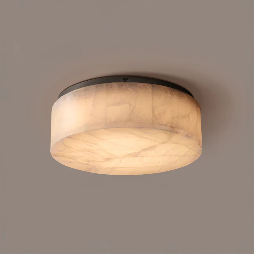 WOMO Drum Alabaster Flush Mount Ceiling Light-WM1143 - Image 18
