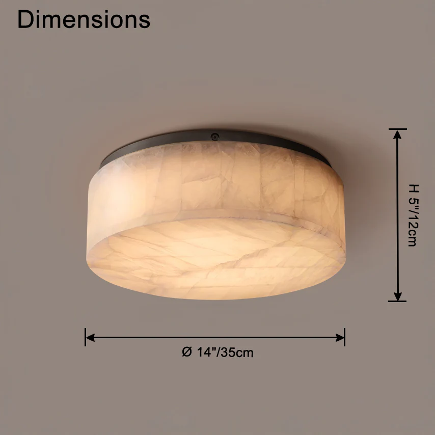 WOMO Drum Alabaster Flush Mount Ceiling Light-WM1143 - Image 19