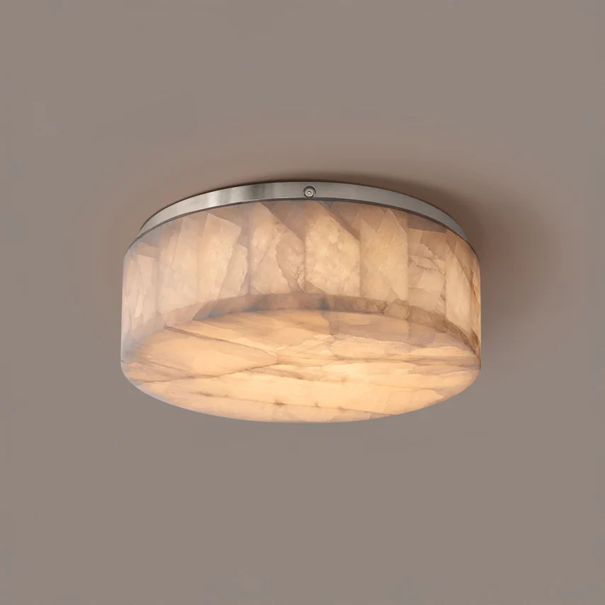 WOMO Drum Alabaster Flush Mount Ceiling Light-WM1143 - Image 22