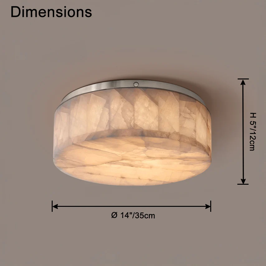 WOMO Drum Alabaster Flush Mount Ceiling Light-WM1143 - Image 23