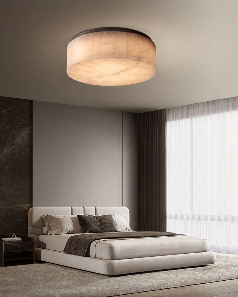 WOMO Drum Alabaster Flush Mount Ceiling Light-WM1143 - Image 8